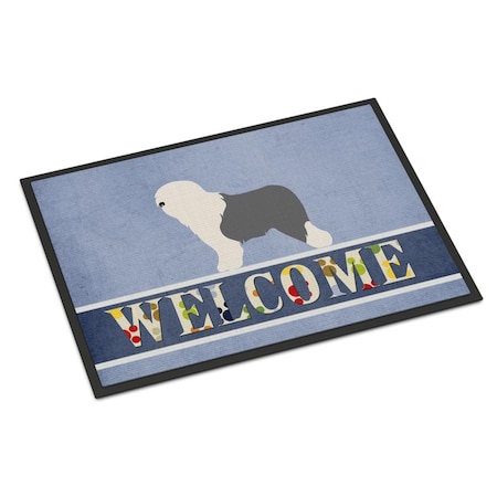 Carolines Treasures Old English Sheepdog Bobtail Indoor or Outdoor Mat - 18 x 27 in. BB8294MAT